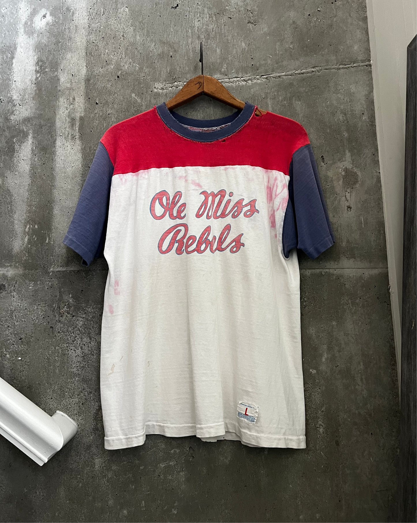 1970s 3-tone Champion Ole Miss tee (L)